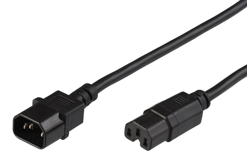 Microconnect Strømkabel 1.5m C14 C15 Sort