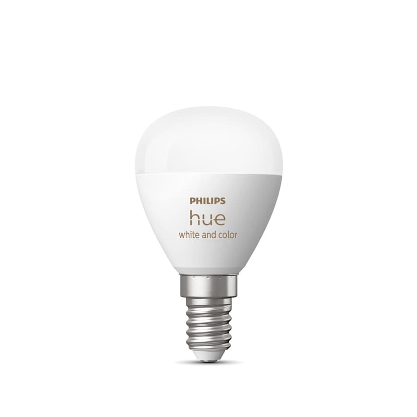Philips Hue White och Color Ambiance Klotlampa – E14 smart ljuskälla