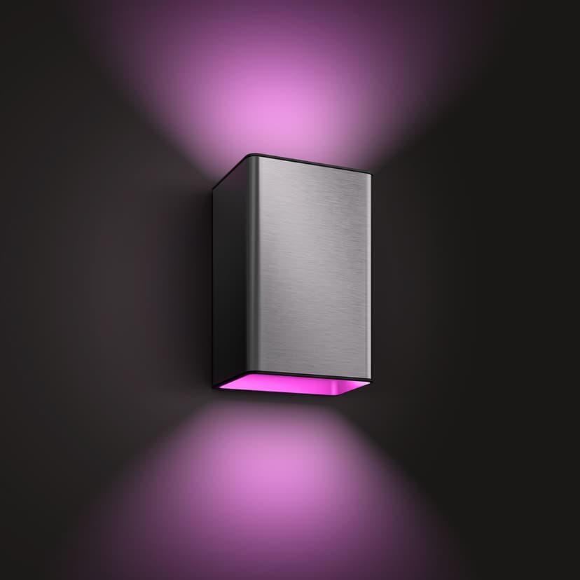 Philips Hue Outdoor Resonate Wall Lantern 2X8w 24V, Inox