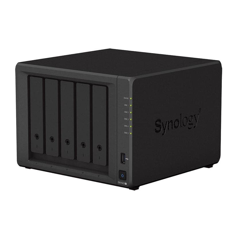 Synology DS1522+ 5-Bay NAS with 5 x 4TB drives (20TB) not installed