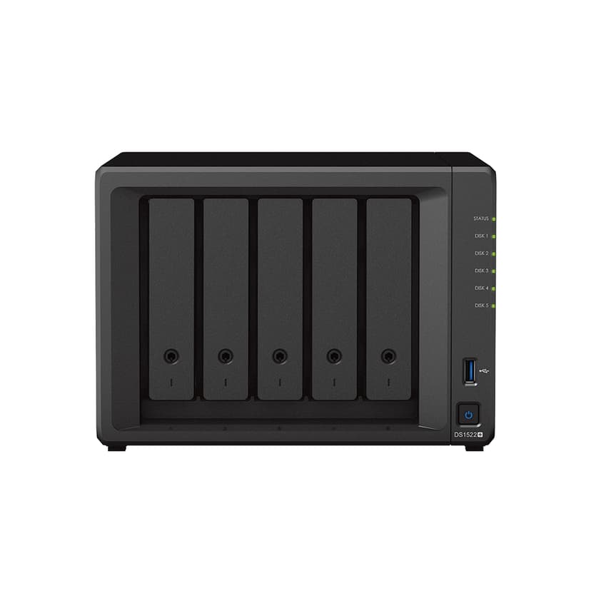 Synology DS1522+ 5-Bay NAS with 5 x 4TB drives (20TB) not installed