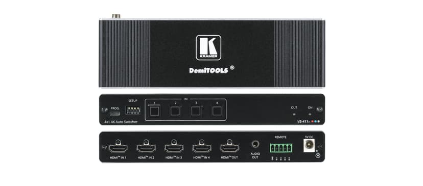 Kramer 4X1 4K Hdr HDMI Auto Switcher, Up To 4K@60Hz (4:4:4)