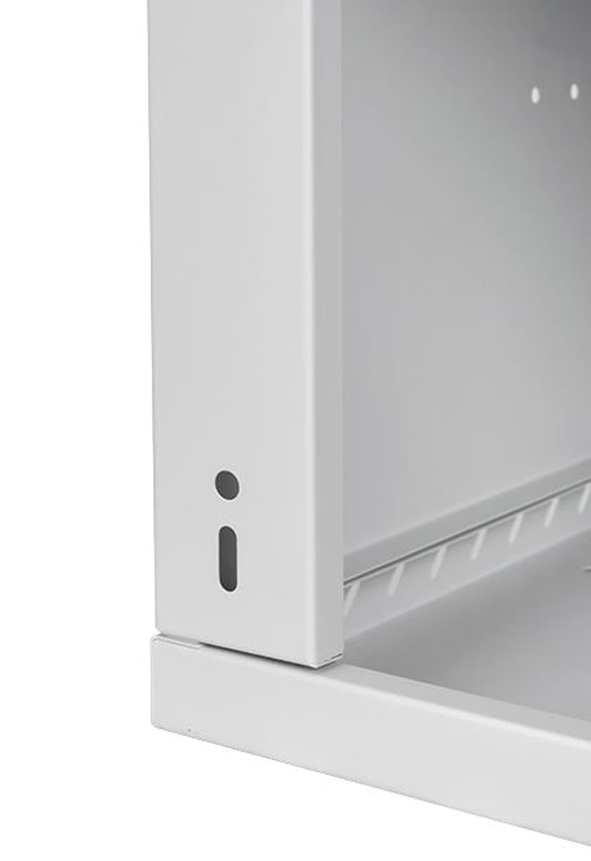 Direktronik Wall Rack 19" 6U 35cm Glass Door Grey