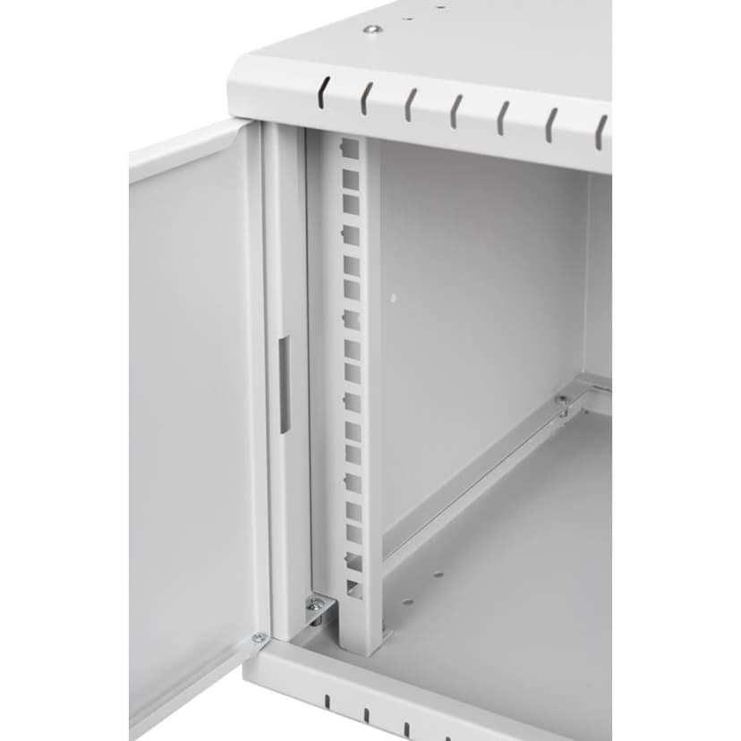 Direktronik Wall Rack 19" 6U 35cm Glass Door Grey