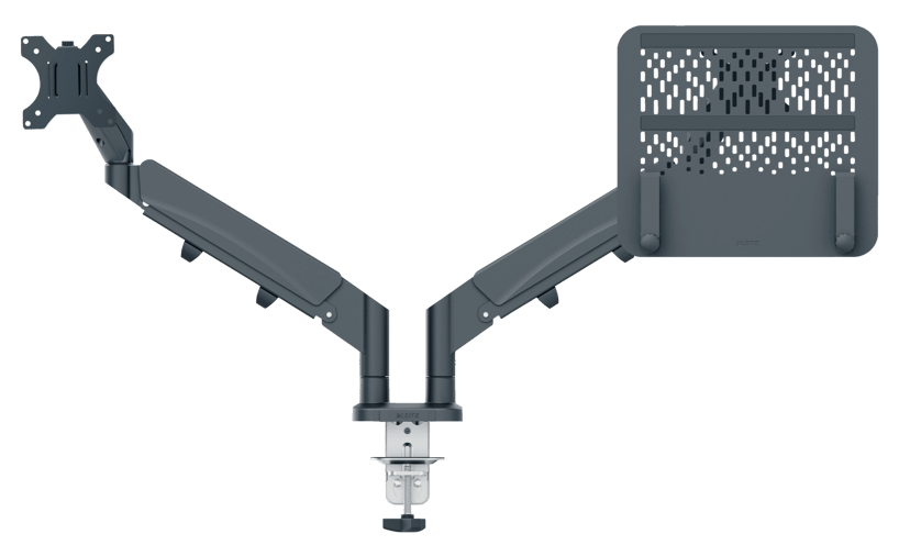 Leitz Ergo dubbele monitorarm en laptopstandaard