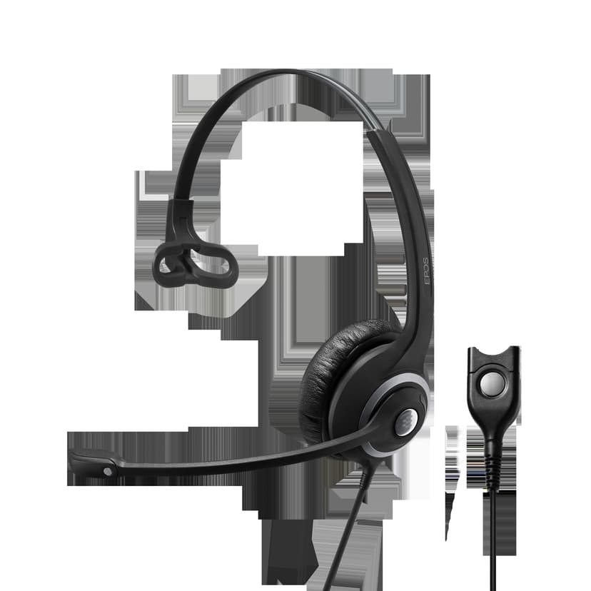 EPOS IMPACT SC 230 Mono Alcatel Lucent , Avaya, Cisco Jabber, Google Voice, Google Meet, Google Chromebook Silver, Svart