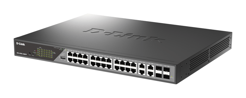 D-Link DSS-200G-28MPP nettverkssvitsj Håndtert L2 Gigabit Ethernet (10/100/1000) Strøm over Ethernet (PoE) 1U Grå