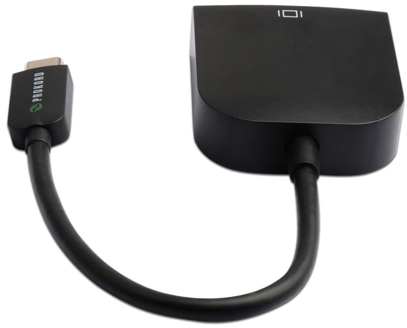 Prokord PREMIUM DVI Adapter 1080P@60Hz SINGLE LINK USB-C DVI-I Musta