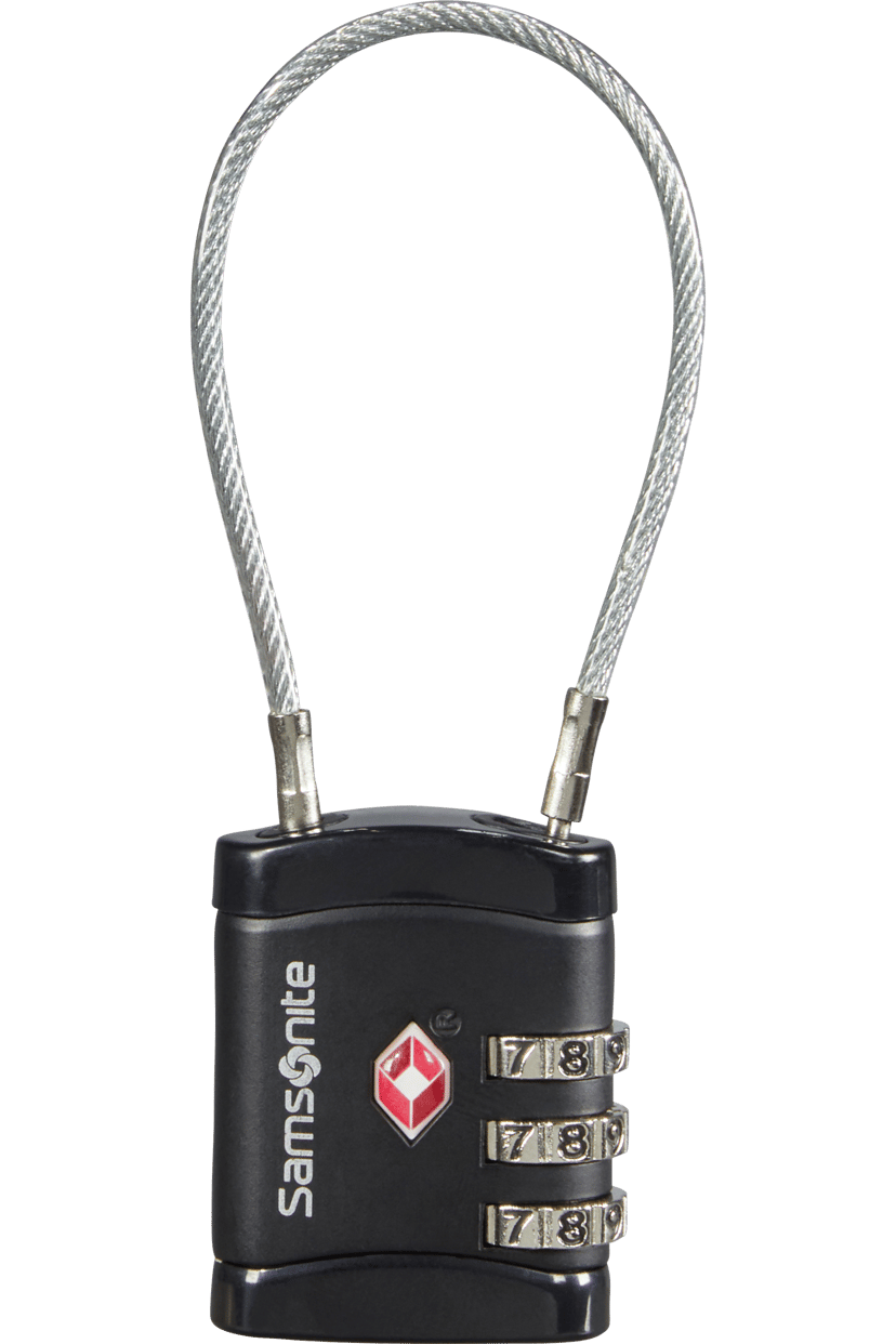 Samsonite Hänglås Kabel Kombination 3 Siffror TSA