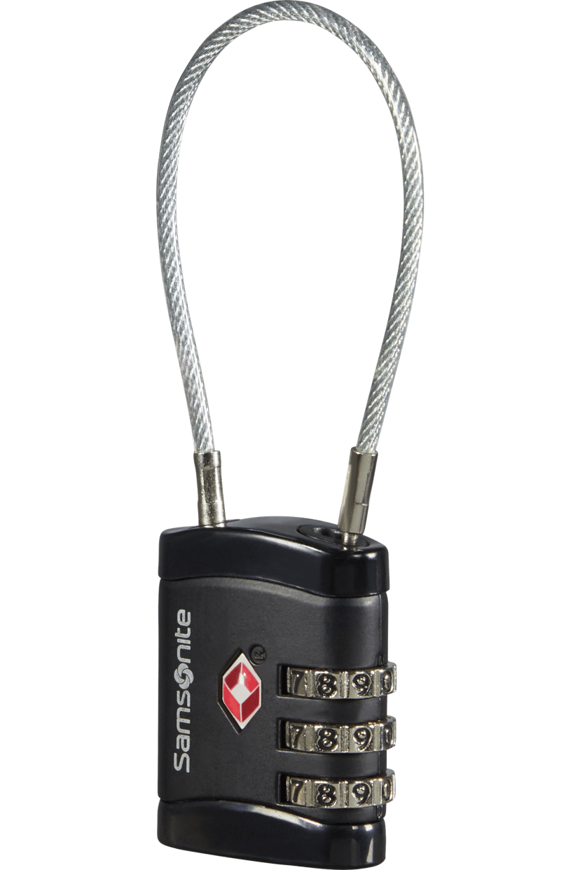 Samsonite Hänglås Kabel Kombination 3 Siffror TSA