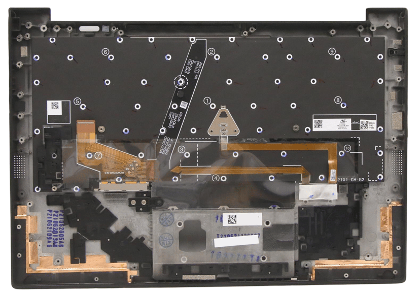 Lenovo 5M11C53270 kannettavan tietokoneen varaosa Cover + keyboard