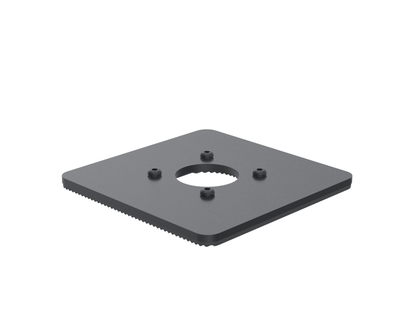 SpacePole Basplatta 150x150mm 5mm Svart