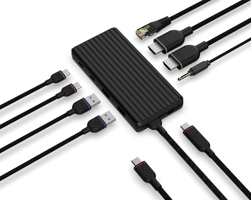 Unisynk 9 Port Dual Hub USB-C 3.2 Gen 2 (3.1 Gen 2)