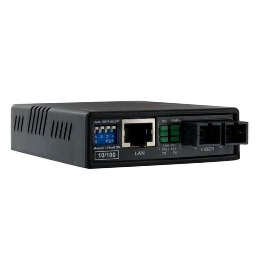 Startech StarTech.com MCM110SC2 mediakonverterare för nätverk 100 Mbit/s 1310 nm Flerläge Svart