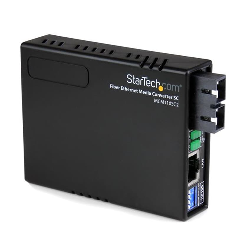 Startech StarTech.com MCM110SC2 mediakonverterare för nätverk 100 Mbit/s 1310 nm Flerläge Svart