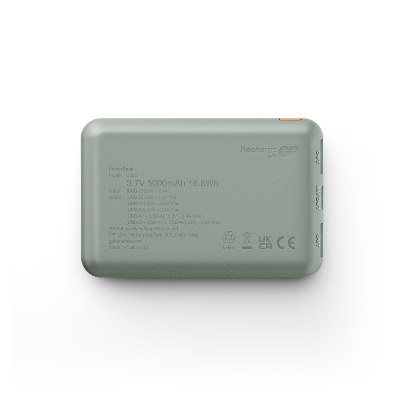 GP Powerbank Plus 5000mAh Harmaa 5000mAh Harmaa