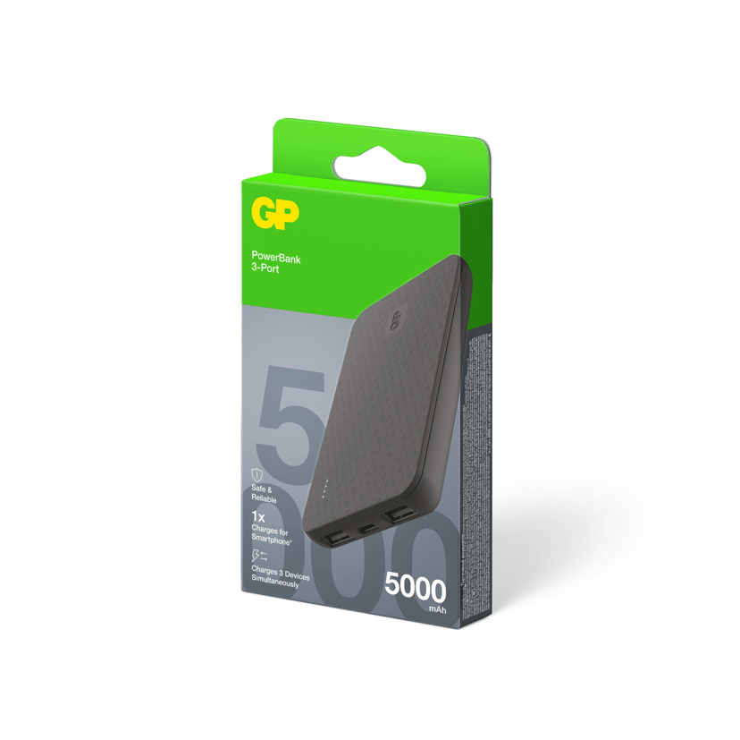 GP Powerbank Plus 5000mAh Musta 5000mAh Musta