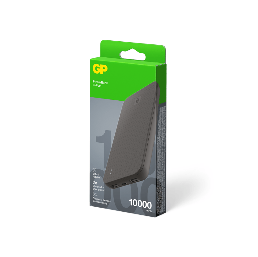 GP Powerbank Plus 10000mAh Svart 10000mAh Svart