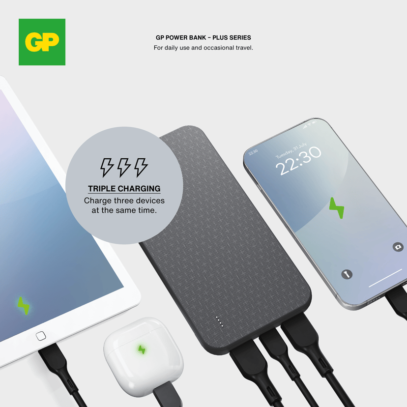 GP Powerbank Plus 10000mAh Svart 10000mAh Svart