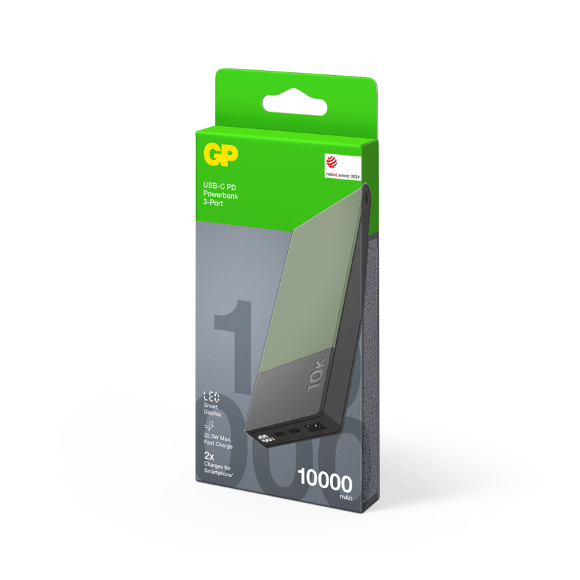 GP Powerbank M2+ 10 000 mAh Vihreä 10000mAh Vihreä