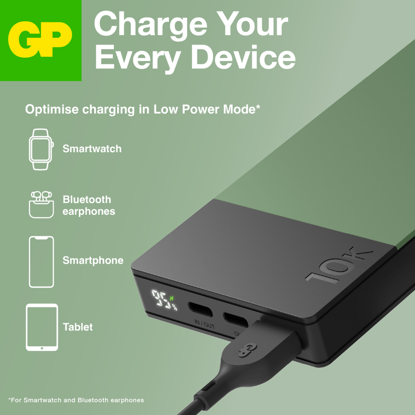 GP Powerbank M2+ 10000mAh Grön 10000mAh Grön