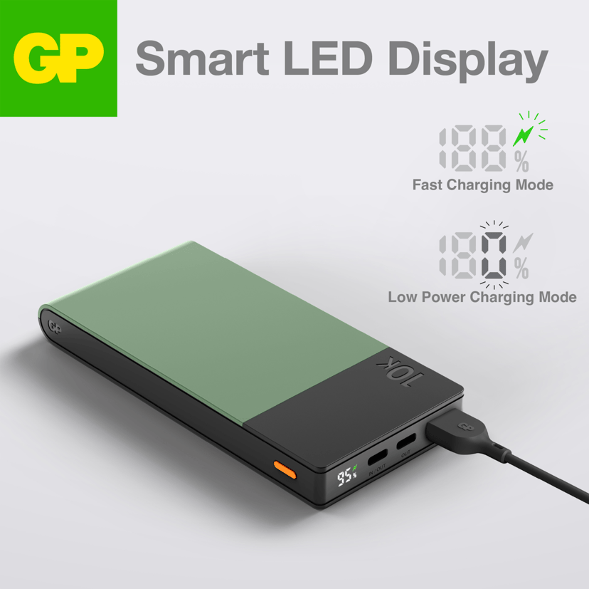 GP Powerbank M2+ 10000mAh Grön 10000mAh Grön