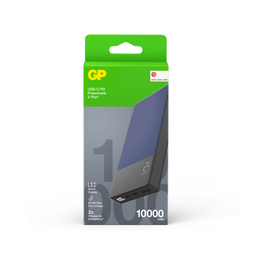 GP Powerbank M2+ 10.000mAh Blå 10000mAh Blå