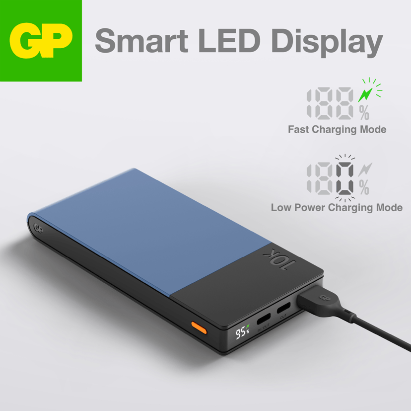GP Powerbank M2+ 10.000mAh Blå 10000mAh Blå