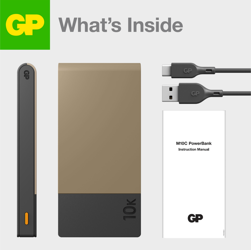 GP Powerbank M2+ 10000mAh Beige 10000mAh Beige