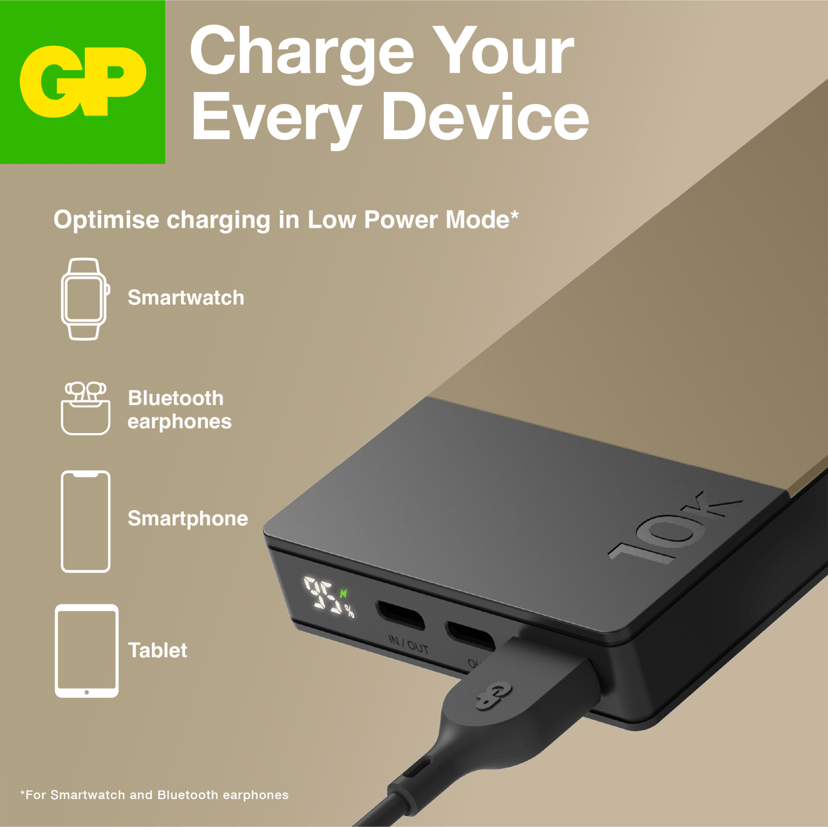 GP Powerbank M2+ 10000mAh Beige 10000mAh Beige