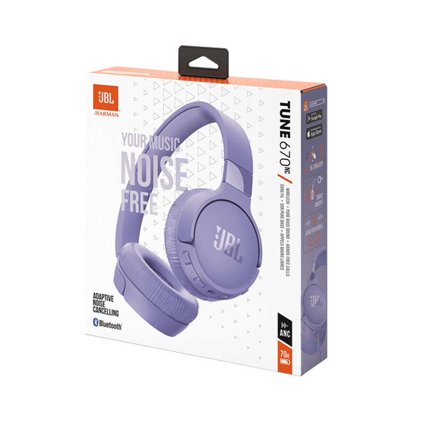 JBL Tune 670NC Stereo USB-C Purppura