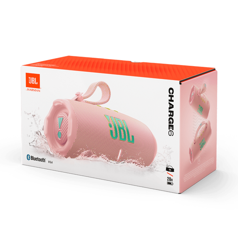 JBL Charge 6 Vaaleanpunainen