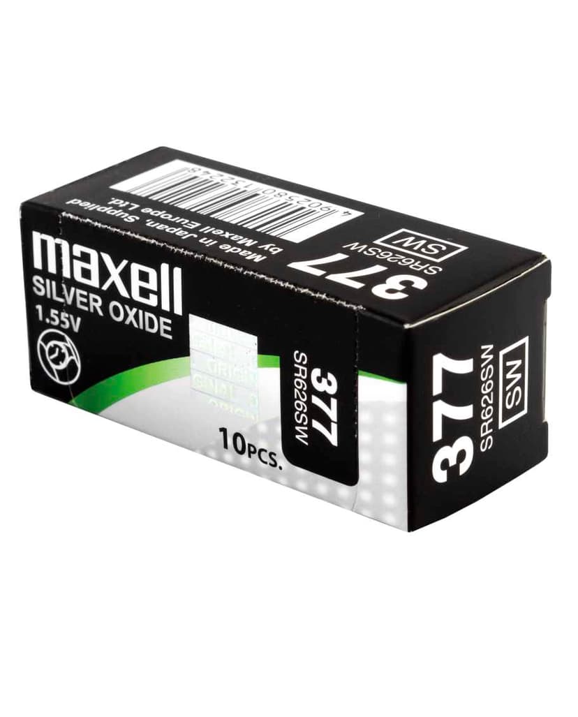 Maxell Nappiparisto SR626SW/377 Hopeaoksidi 10 kpl