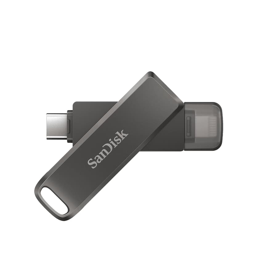 SanDisk iXpand Luxe 64GB USB-C / Lightning Svart