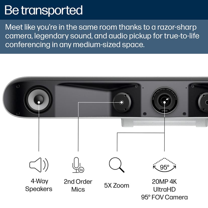 HP Poly Studio V52 USB Video Bar