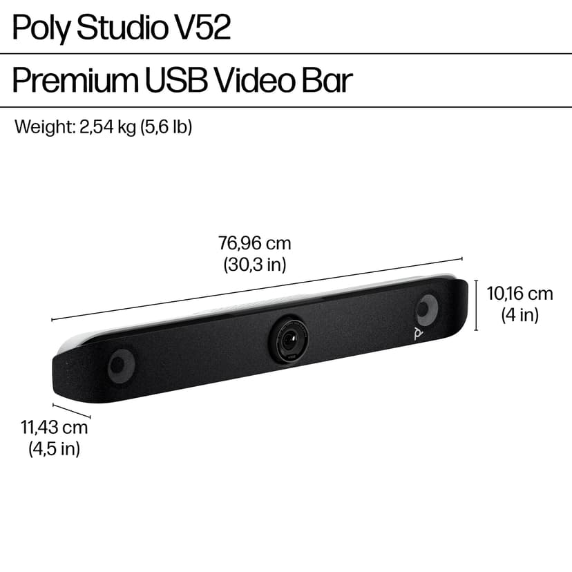 HP Poly Studio V52 USB Video Bar