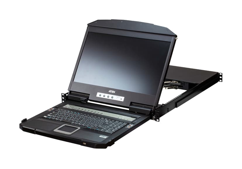 Aten 4-poorts USB HDMI Meervoudige weergave dubbele rail breedbeeld LCD KVM-schakelaar