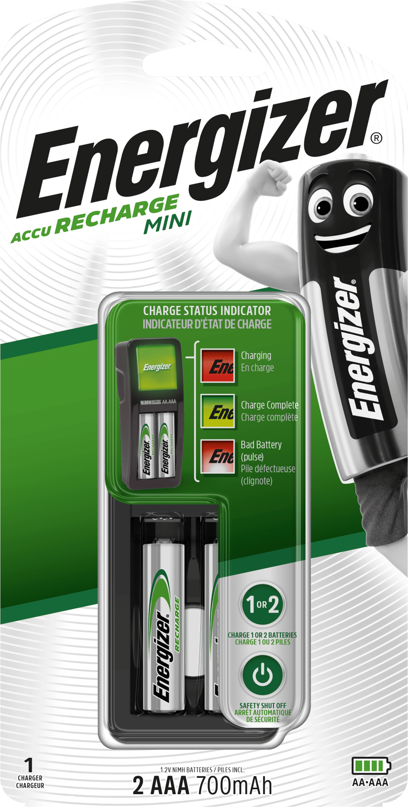Energizer Minilaturi sis. 2xAAA 700mAh