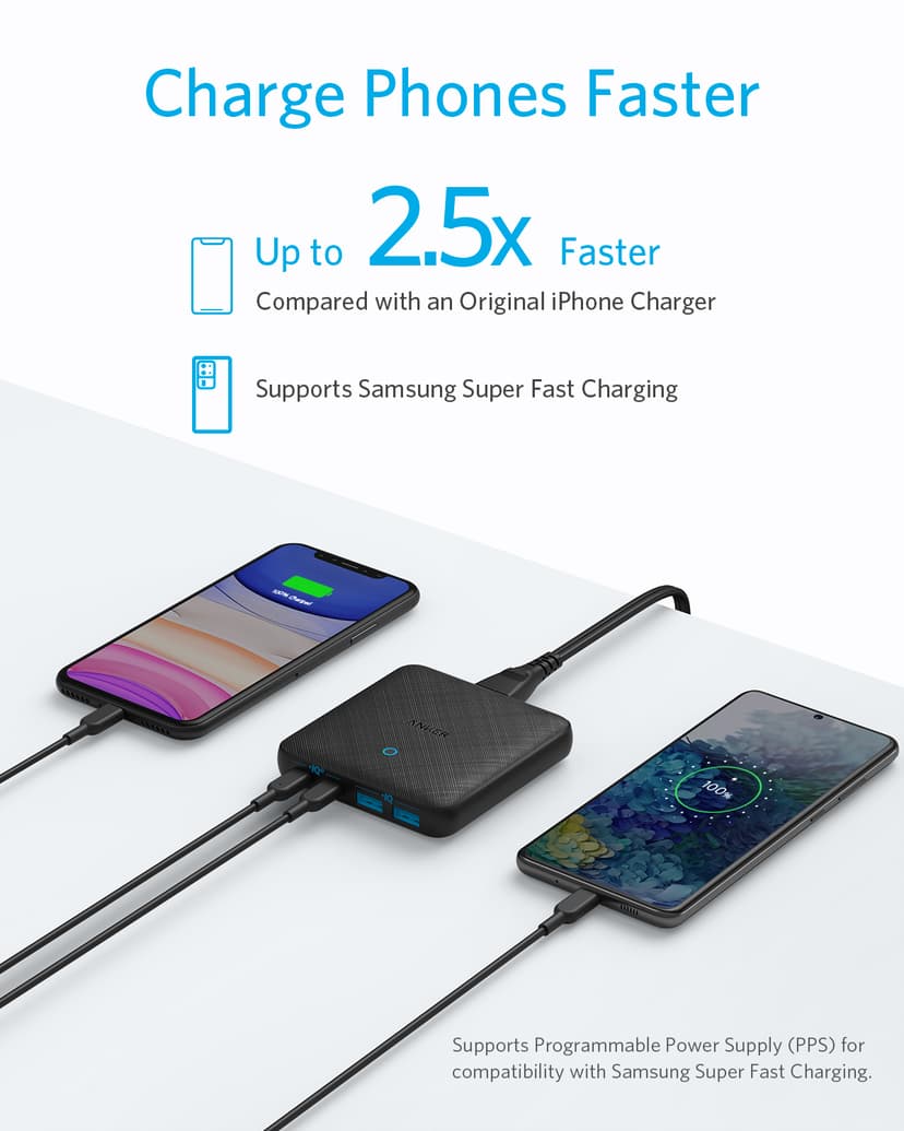 Anker PowerPort Atom III 63W Slim Svart