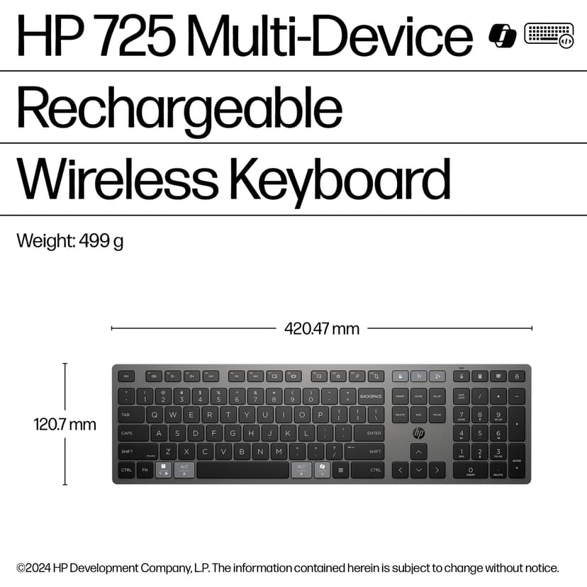HP 725 Multi-Device Recharge Trådløs