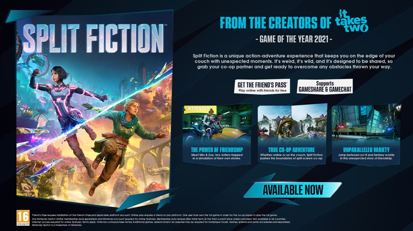 EA Games Electronic Arts Split Fiction, Nintendo Switch 2 Vakio Monikielinen