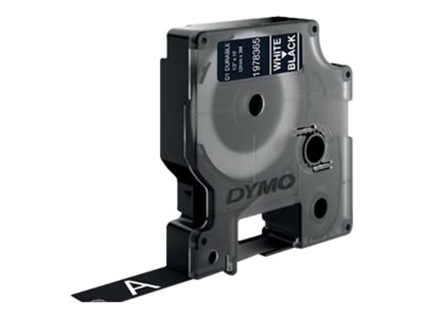 Dymo Tape D1 12mm Wit/Zwart Durable