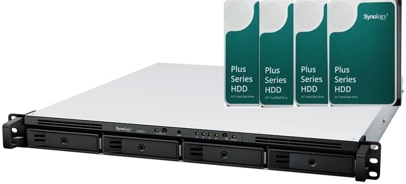 Synology RS822+ 4-Bay NAS with 4 x 4TB drives (16TB) not installed