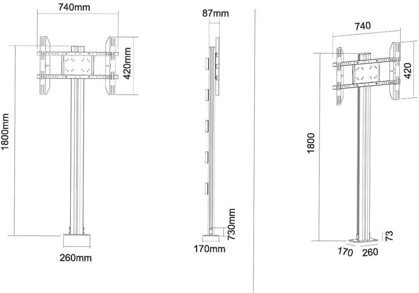 Multibrackets M Display Stand 180 Single