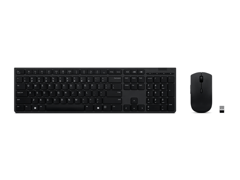 Lenovo 4X31K03975 tastatur Mus inkludert RF trådløs + Bluetooth Nordisk Grå Trådløs Nordisk