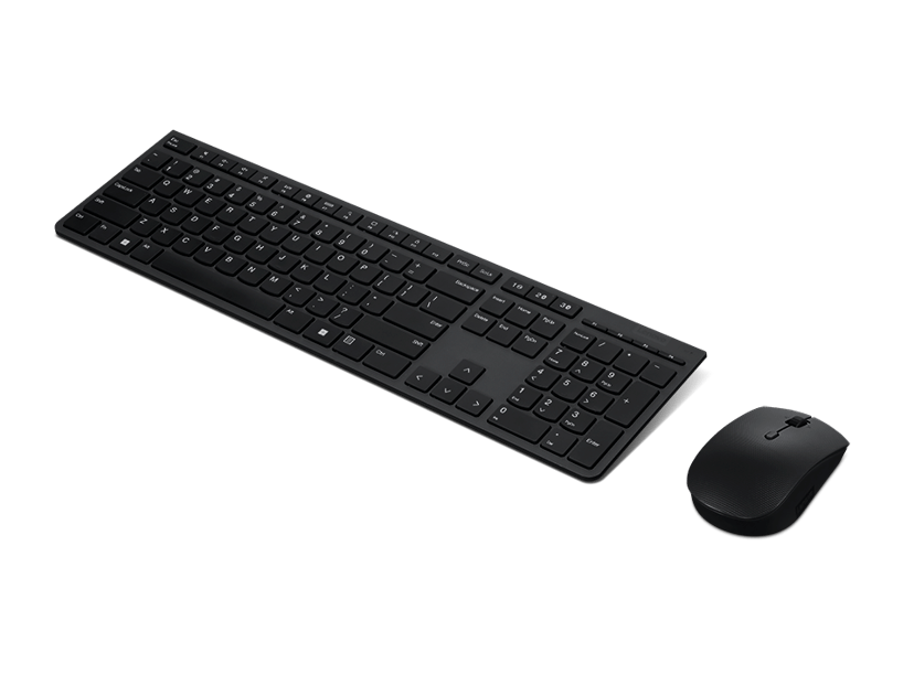 Lenovo 4X31K03975 tastatur Mus inkludert RF trådløs + Bluetooth Nordisk Grå Trådløs Nordisk