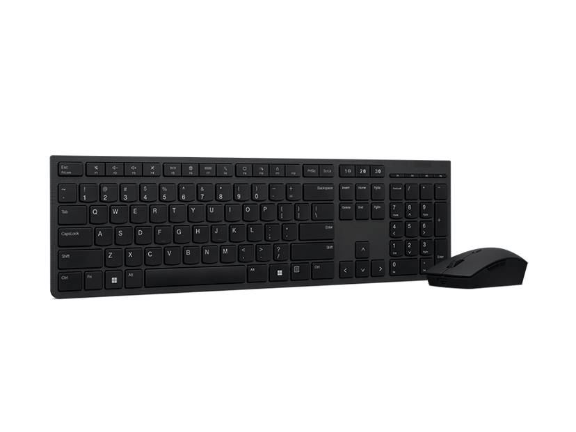 Lenovo 4X31K03975 näppäimistö Sisältää hiiren RF Wireless + Bluetooth Pohjoismainen Harmaa Langaton Pohjoismainen