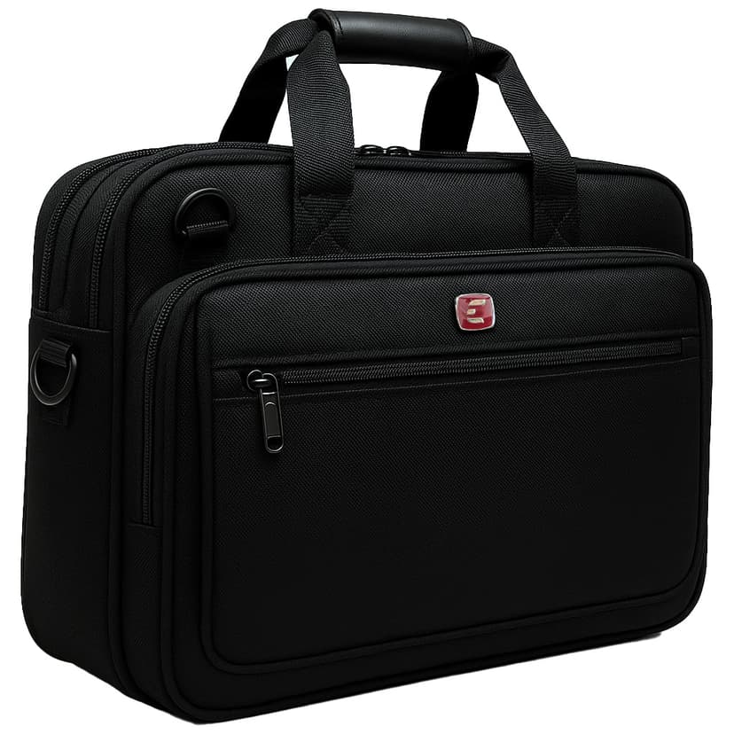 Cirafon Laptoptas 16" Business Model L – Duurzaam en Gevoerd Nylon 16" Nylon Zwart