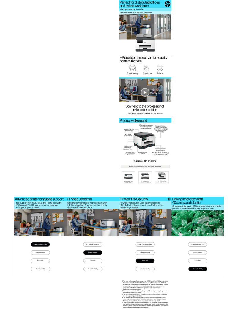 HP OfficeJet Pro 9130B A4 All-In-One
