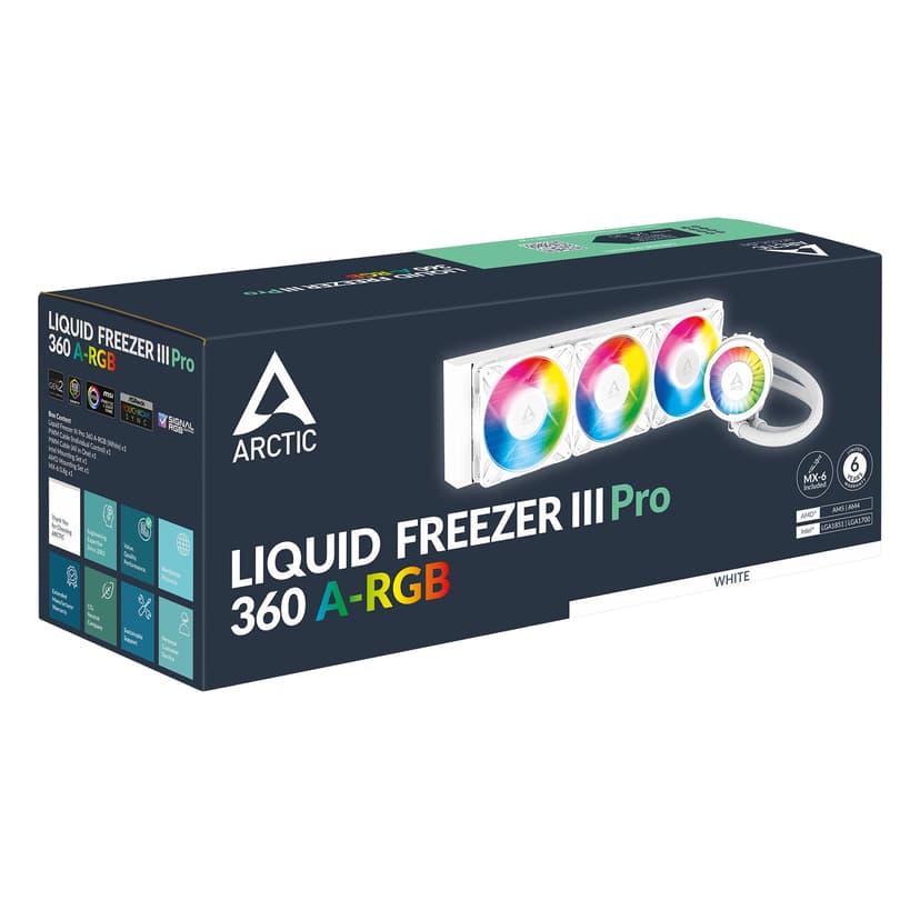 ARCTIC Liquid Freezer III Pro 360 A-RGB Væskekjølesett Hvit